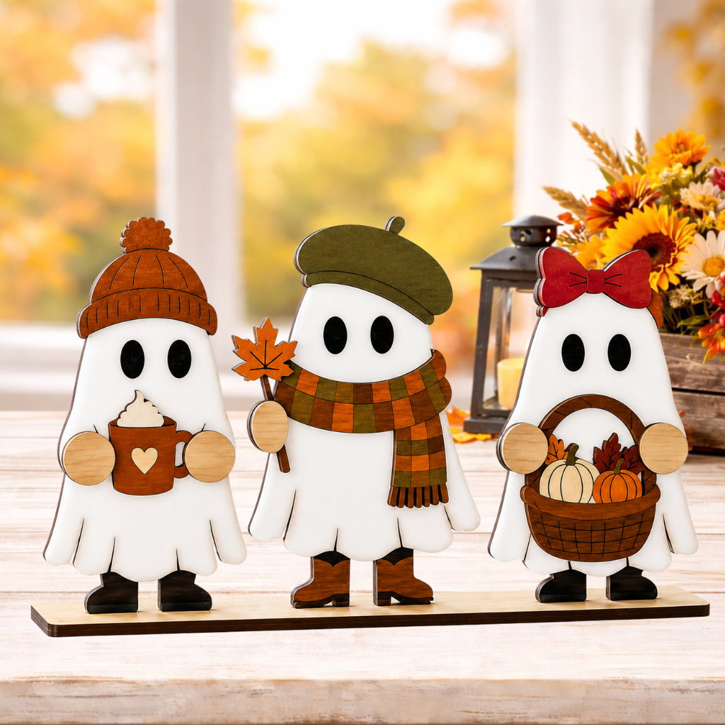 Halloween Ghost Trio Shelf Sitter