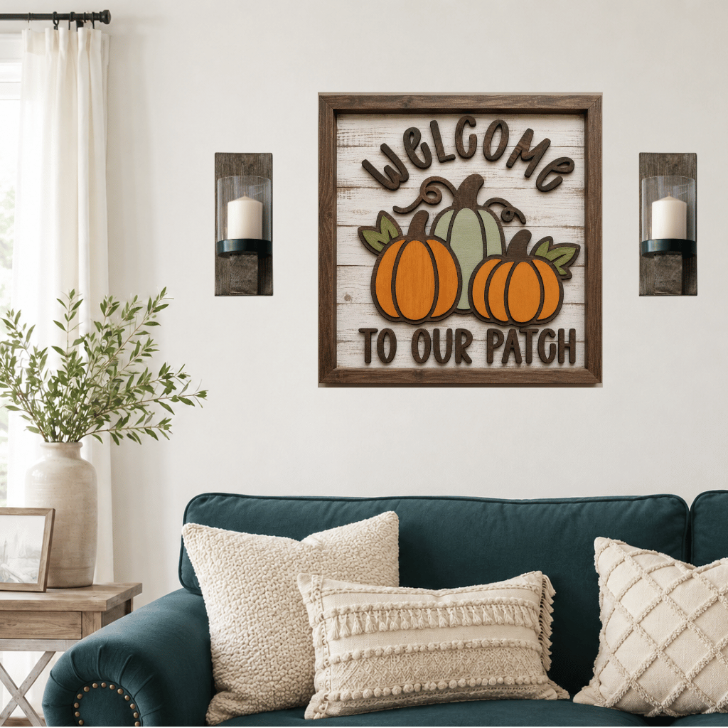 Welcome to Our Patch Fall Wall Sign