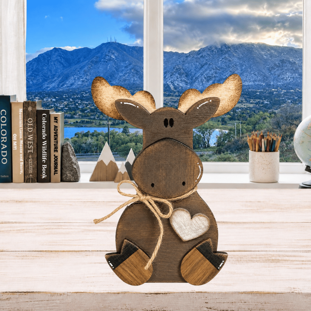 Layered Moose Shelf Sitter