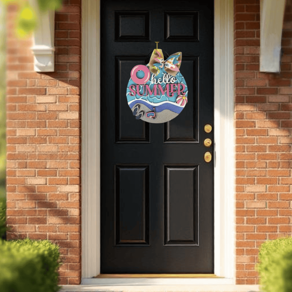 DIY Hello Summer Pool Door Hanger Kit