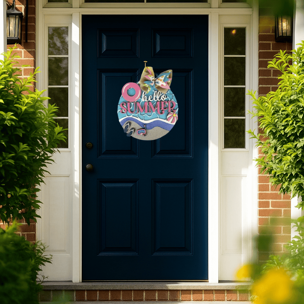 DIY Hello Summer Pool Door Hanger Kit