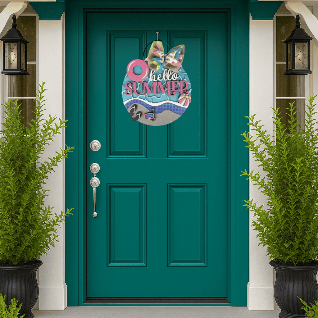 DIY Hello Summer Pool Door Hanger Kit