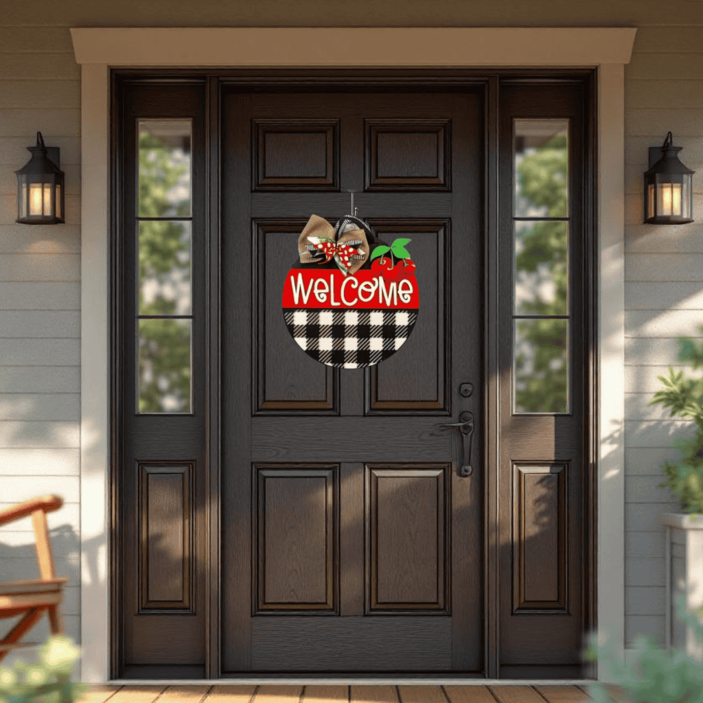 Summer Cherries Door Hanger