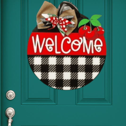 Summer Cherries Door Hanger