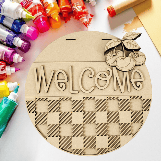 DIY Summer Cherries Door Hanger Kit
