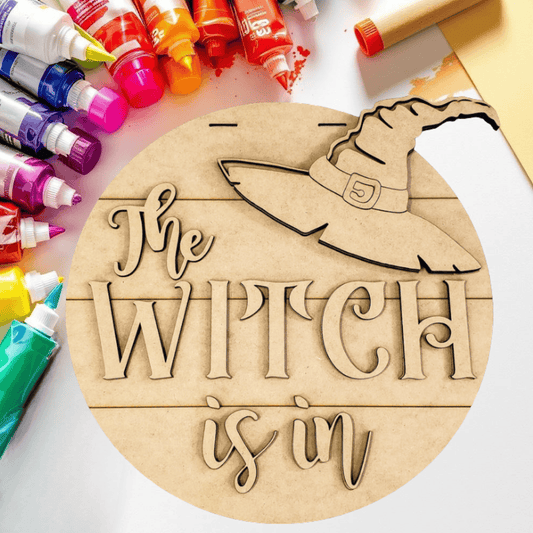 DIY The Witch is In Halloween Door Hanger Kit