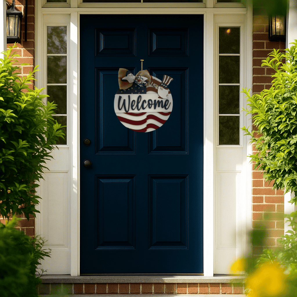 DIY 4th of July Uncle Sam Door Hanger Kit