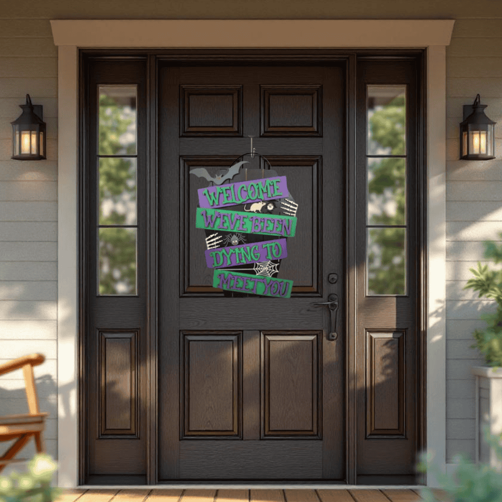 We’ve Been Dying to Meet You Halloween Door Hanger