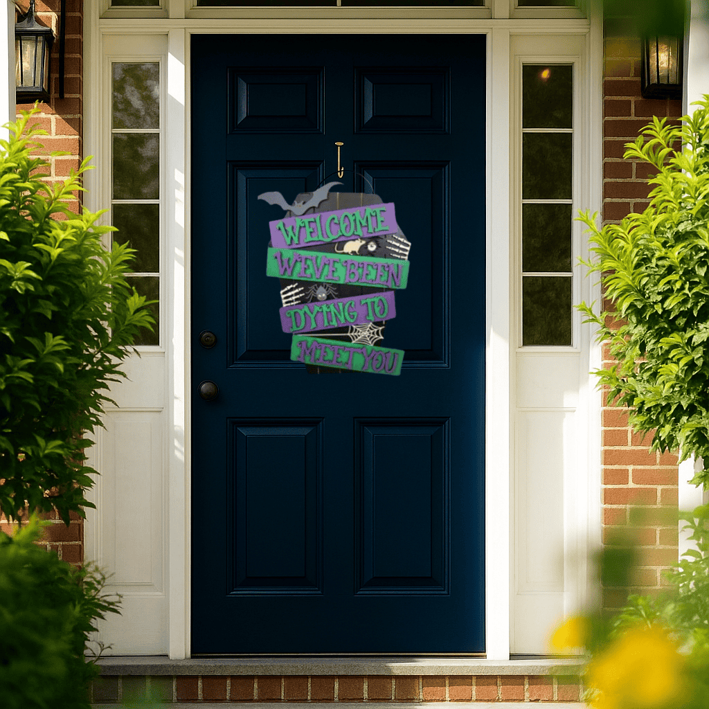 We’ve Been Dying to Meet You Halloween Door Hanger