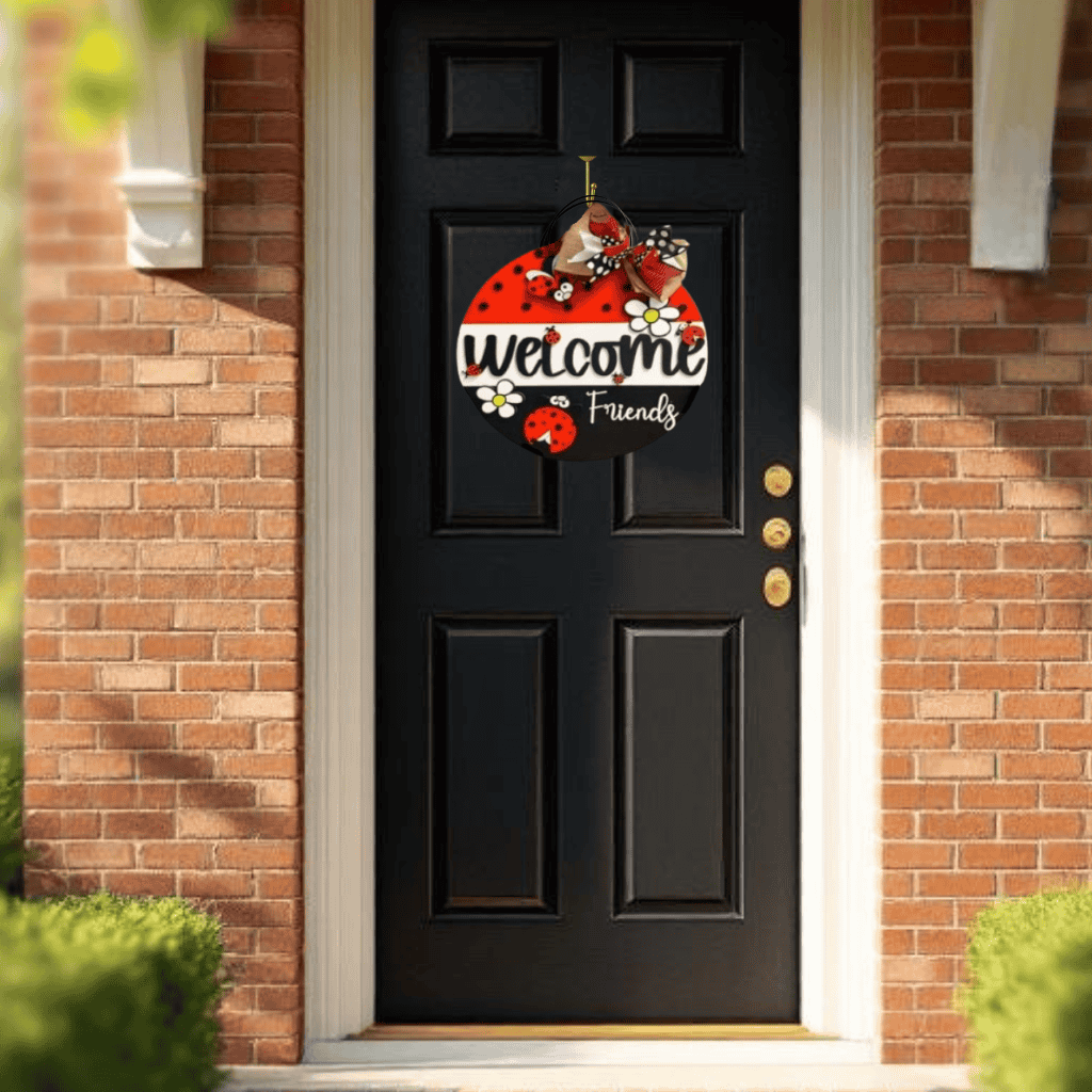 DIY Welcome Friends Ladybug Door Hanger Kit