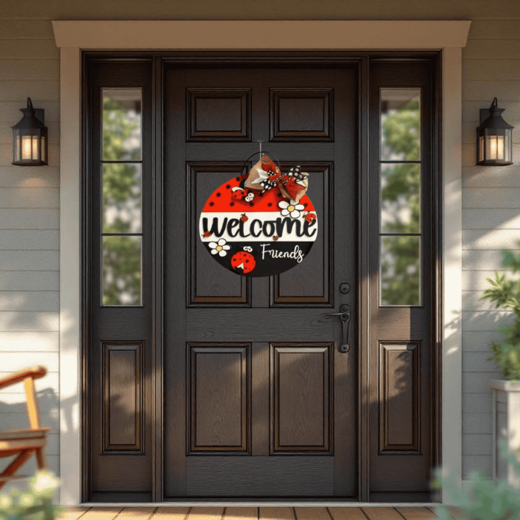 DIY Welcome Friends Ladybug Door Hanger Kit