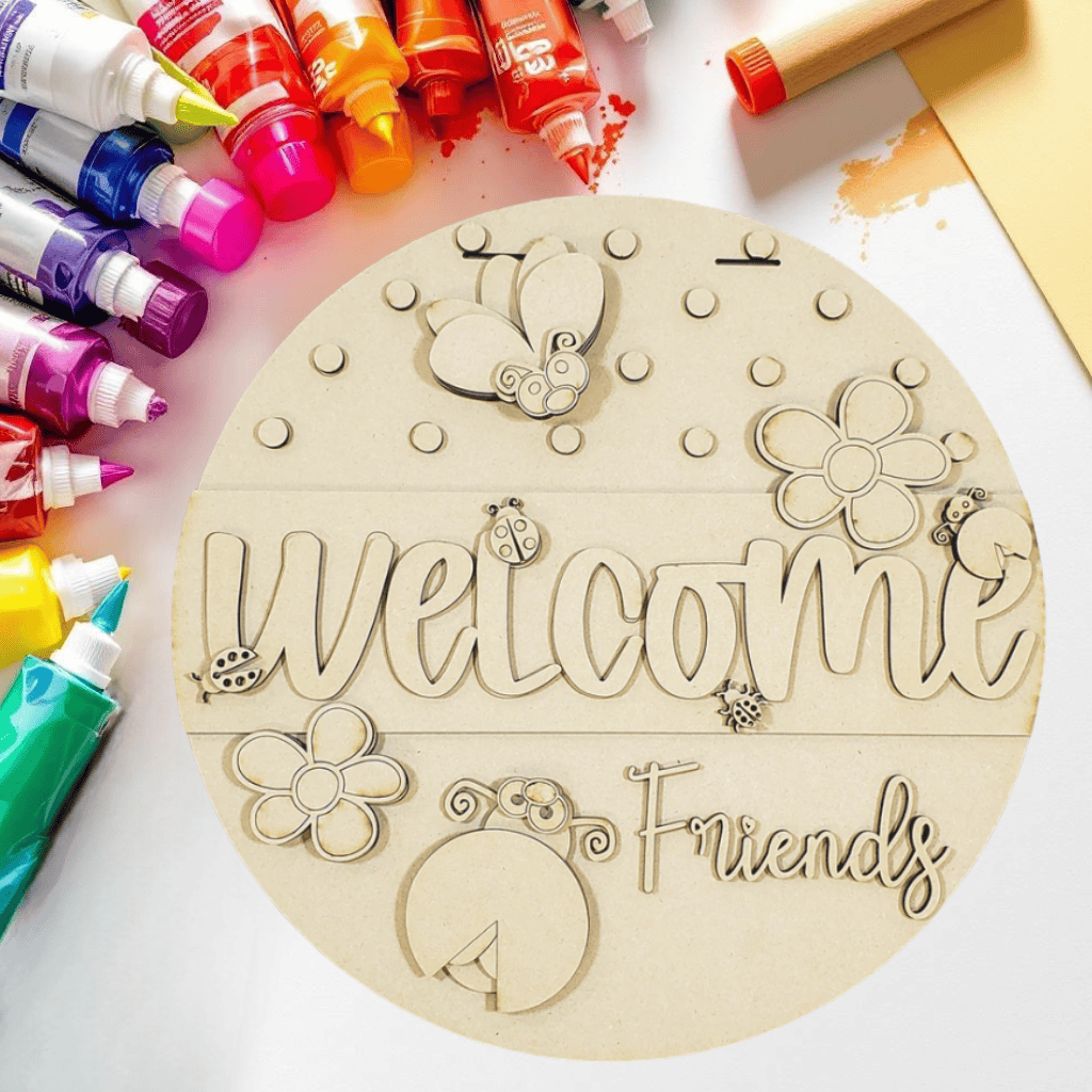 DIY Welcome Friends Ladybug Door Hanger Kit