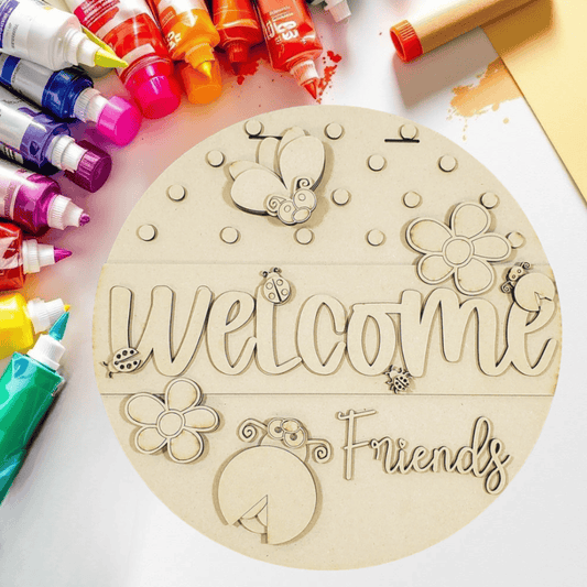 DIY Welcome Friends Ladybug Door Hanger Kit