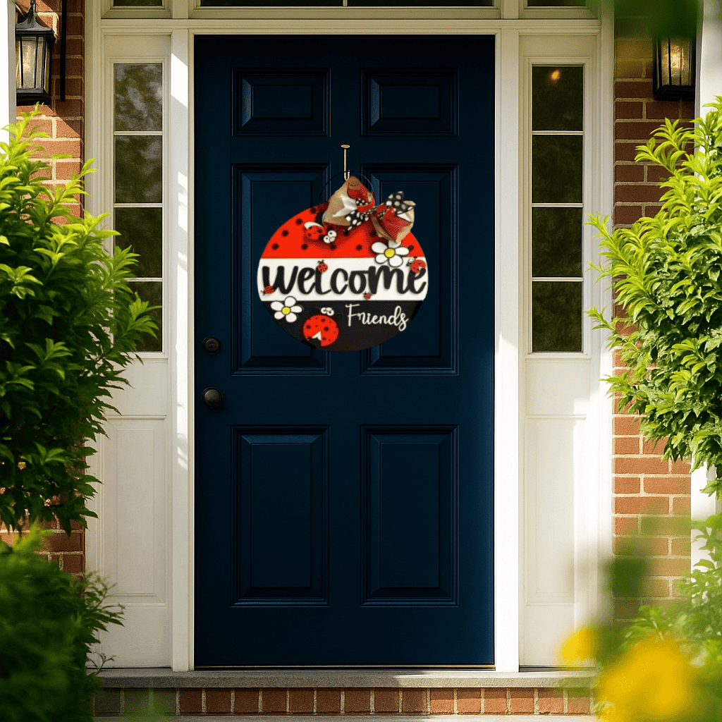 DIY Welcome Friends Ladybug Door Hanger Kit