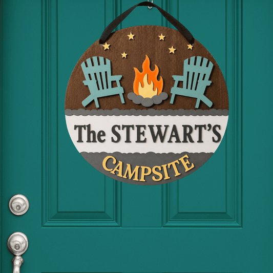 Personalized Campsite Door Hanger