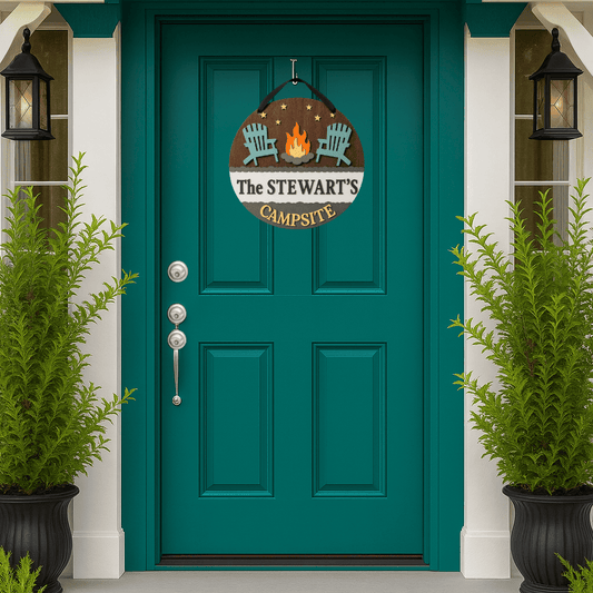 Personalized Campsite Door Hanger