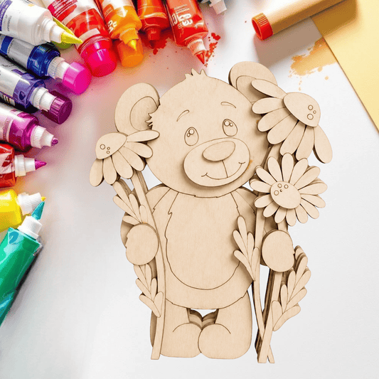 DIY Layered Bear & Daisies Shelf Sitter Kit