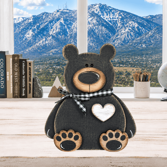 Layered Sitting Bear Shelf Sitter