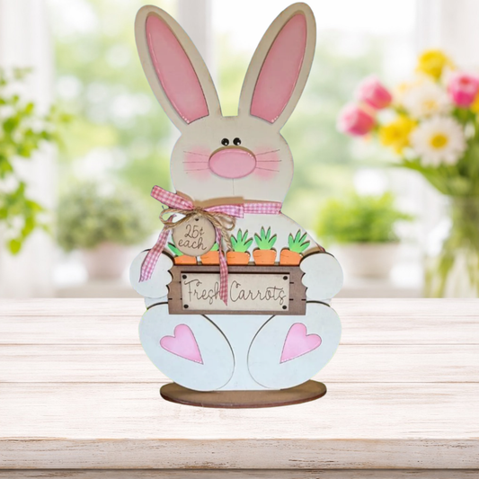 Bunny and Carrots Easter Shelf Sitter
