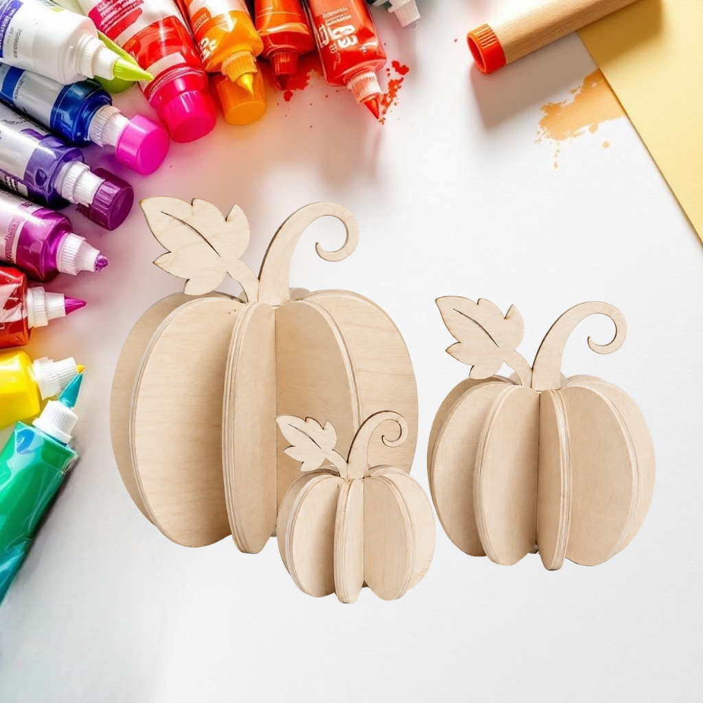 DIY Fall Chunky Pumpkin Trio Shelf Sitter Kit