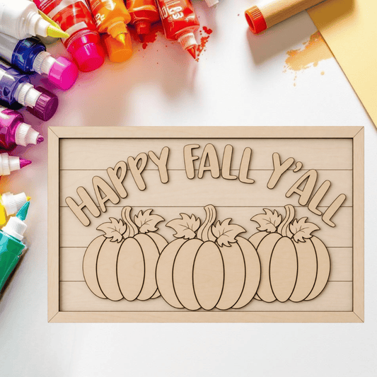 DIY Happy Fall Y’all Wall Decor Sign Kit