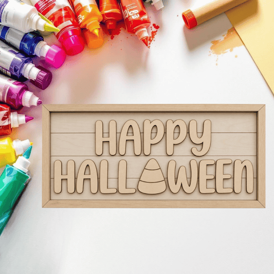 DIY Happy Halloween Fall Wall Decor Sign Kit