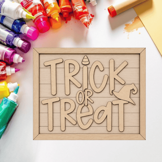 DIY Trick or Treat Wall Sign Kit