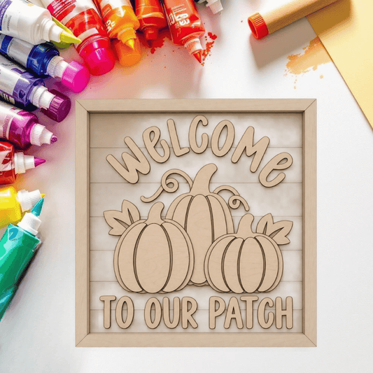 DIY Welcome to Our Patch Fall Wall Sign Kit