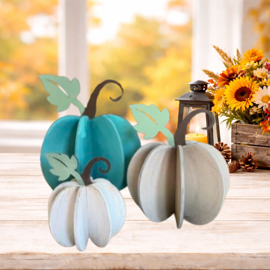 Fall Chunky Pumpkin Trio Shelf Sitters