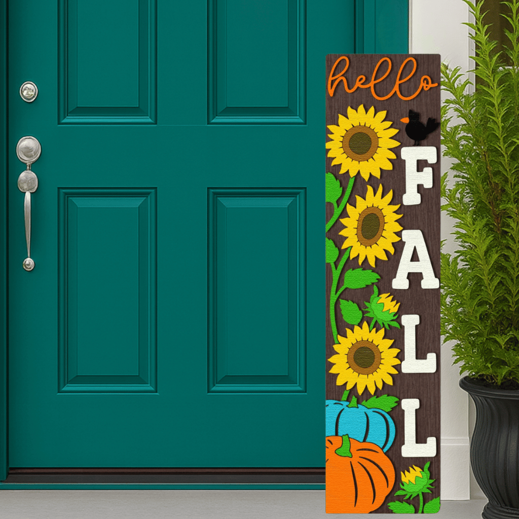 DIY Hello Fall Sunflower Porch Leaner Kit