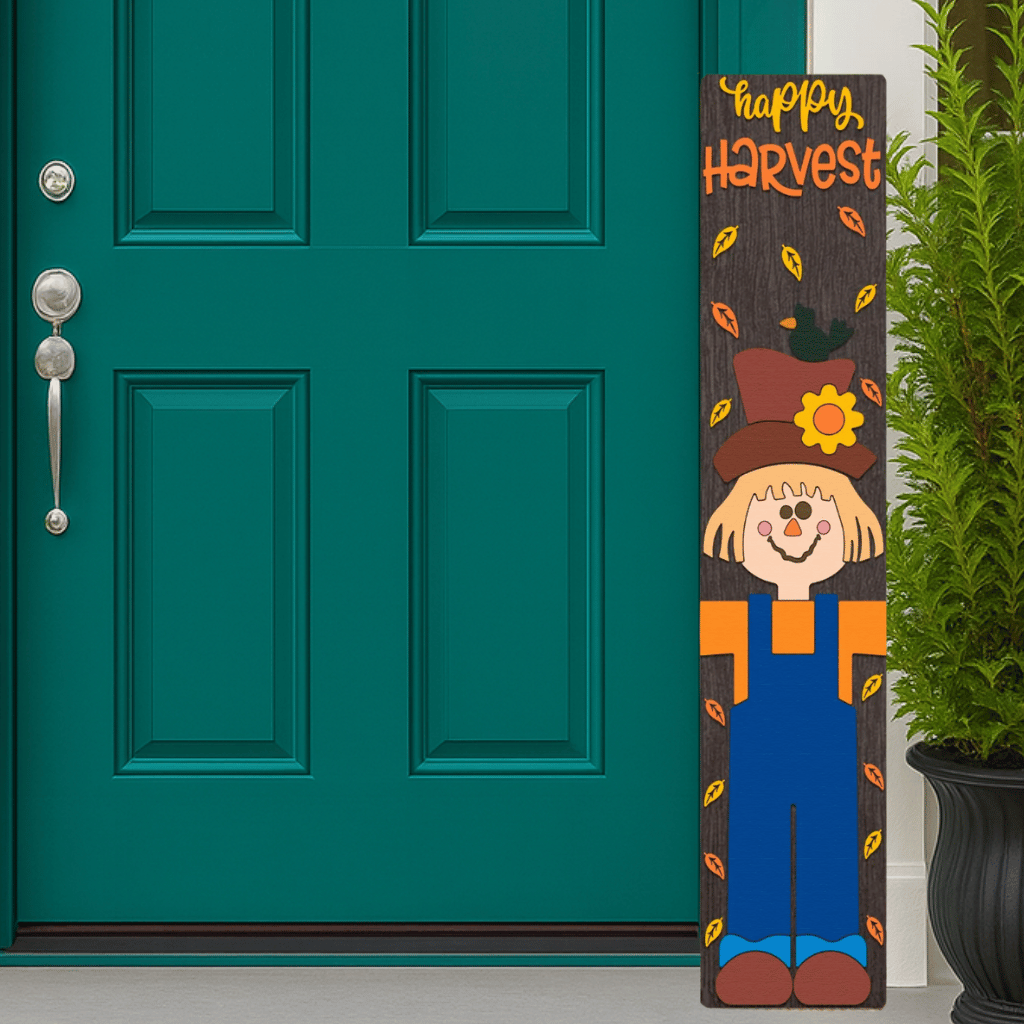 Happy Harvest Scarecrow Porch Leaner