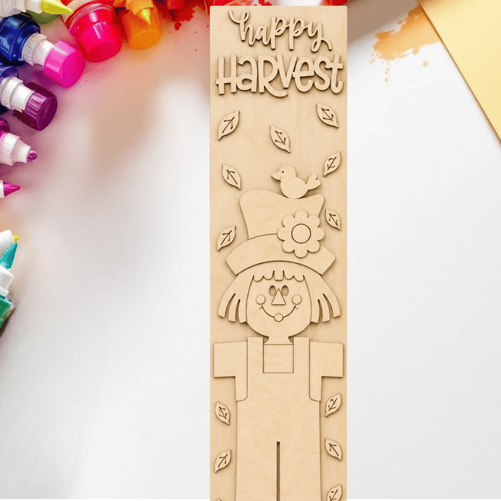 DIY Happy Harvest Scarecrow Fall Porch Leaner Kit