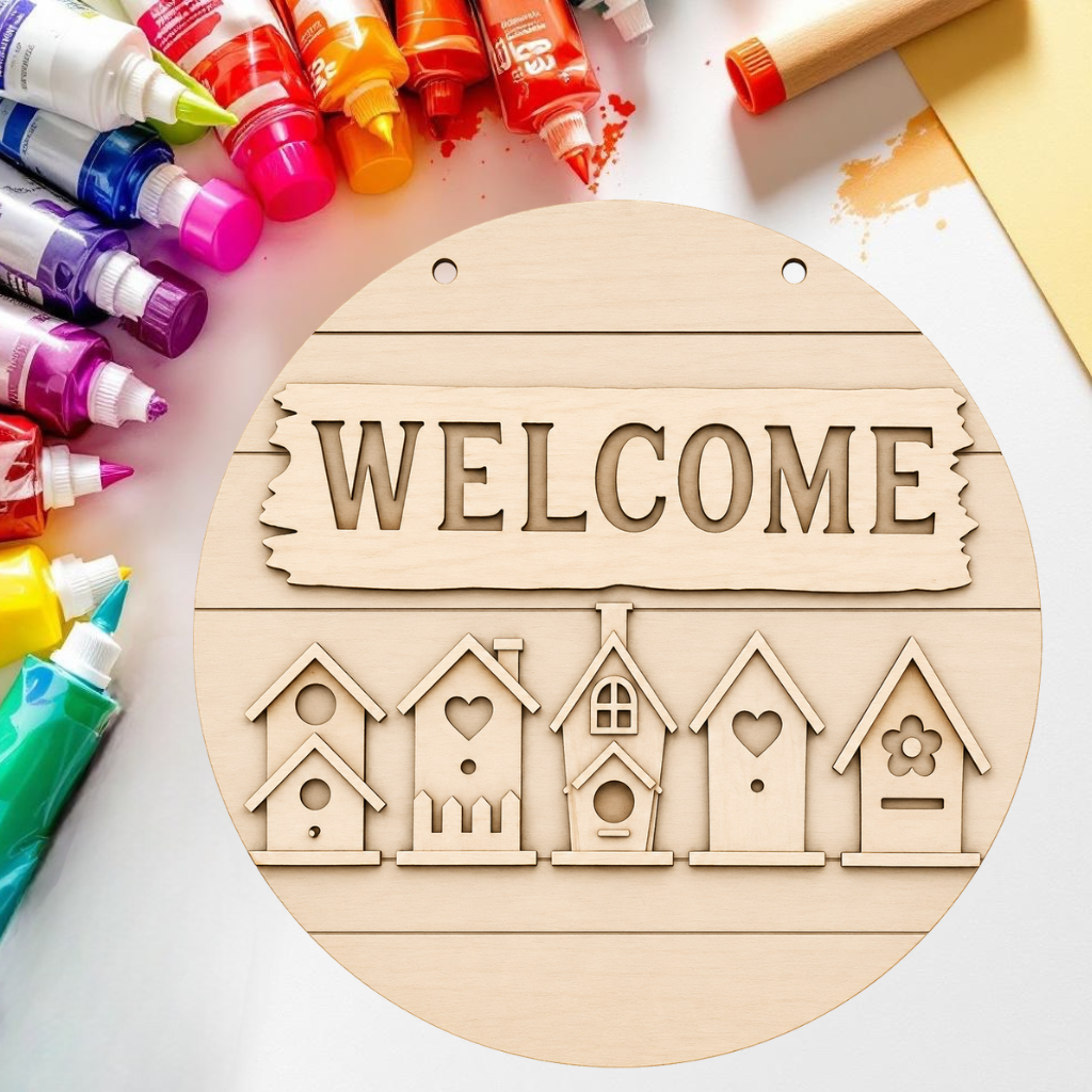 DIY Birdhouses Spring Door Hanger Kit