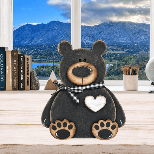 Layered Sitting Bear Shelf Sitter
