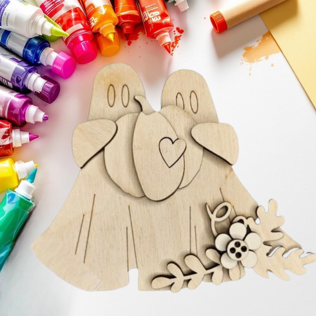 DIY Ghost Couple Shelf Sitter Kit