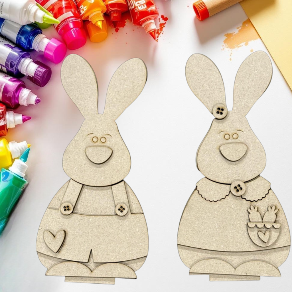 DIY Bunny Couple Easter Shelf Sitter Kit
