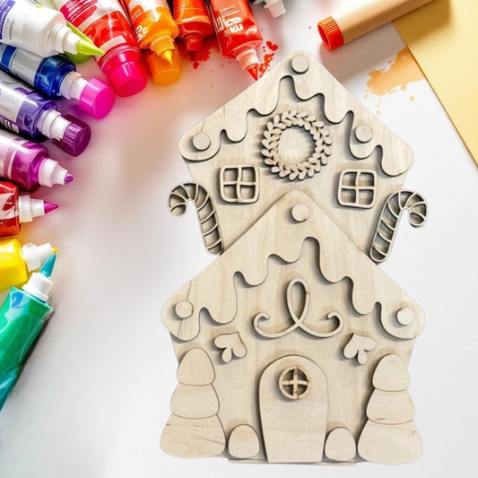 DIY Gingerbread House Shelf Sitter Kit
