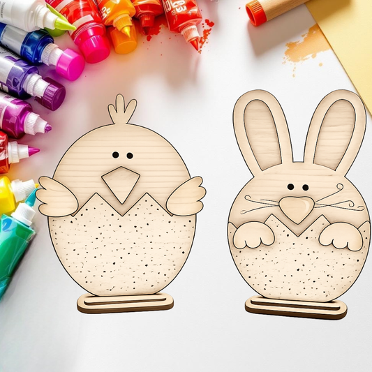 DIY Easter Bunny and Chick Duo Shelf Sitter Kit