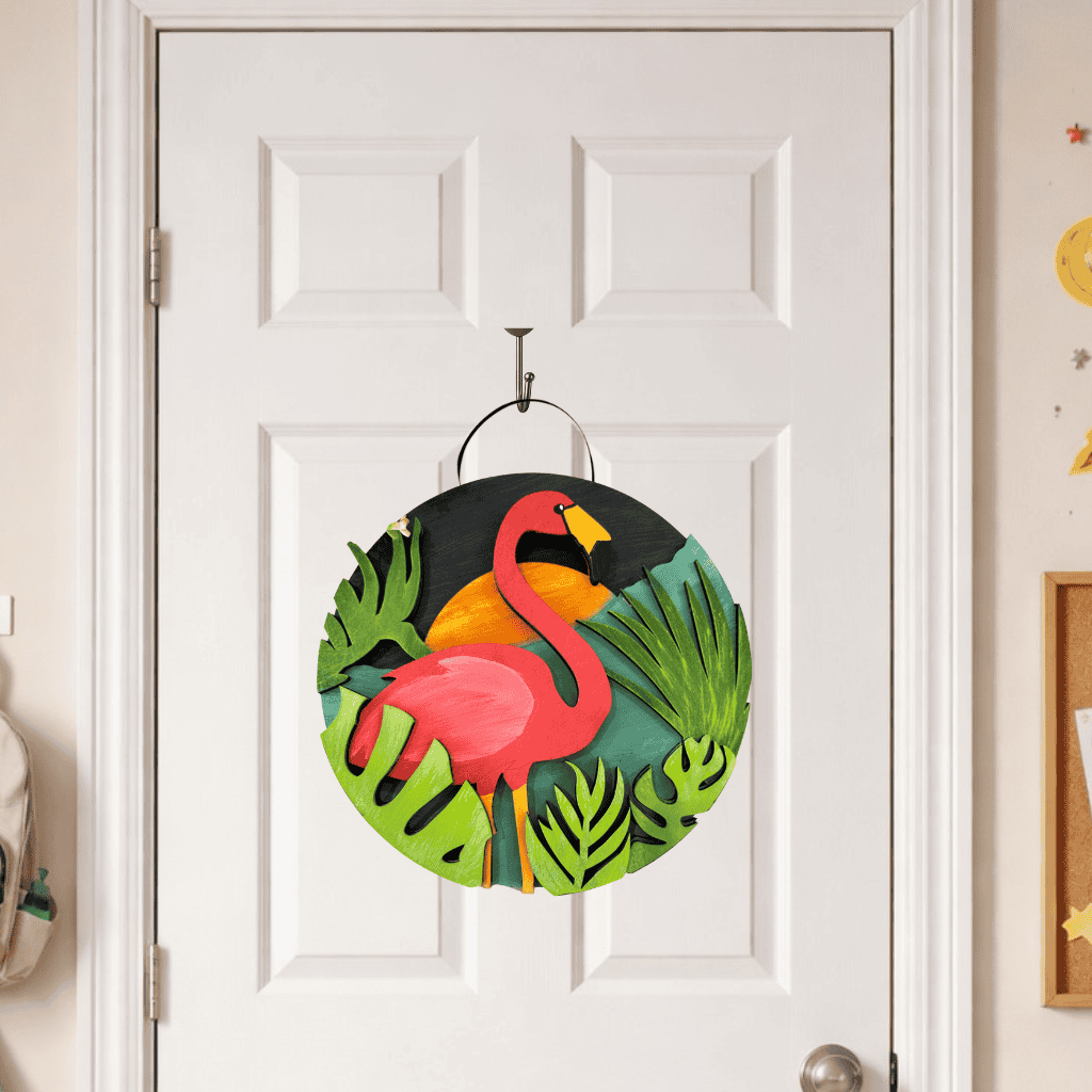 DIY Flamingo Door Hanger Kit
