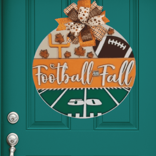 Football and Fall Door Hanger