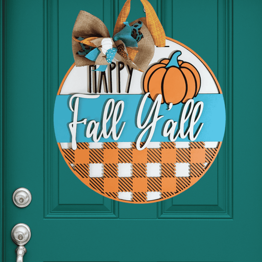 Happy Fall Y’all Door Hanger