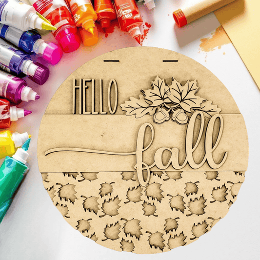 DIY Hello Fall Door Hanger Kit