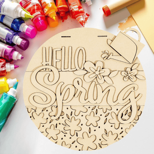 DIY Happy Spring Door Hanger Kit