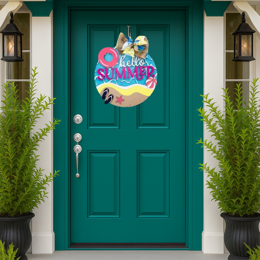 Hello Summer Beach Sign