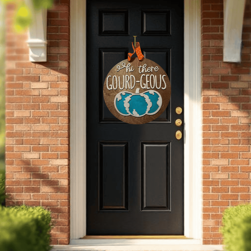 Hi Gourdgeous Pumpkin Door Hanger