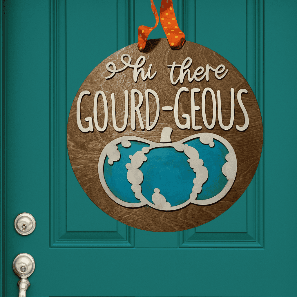 Hi Gourdgeous Pumpkin Door Hanger