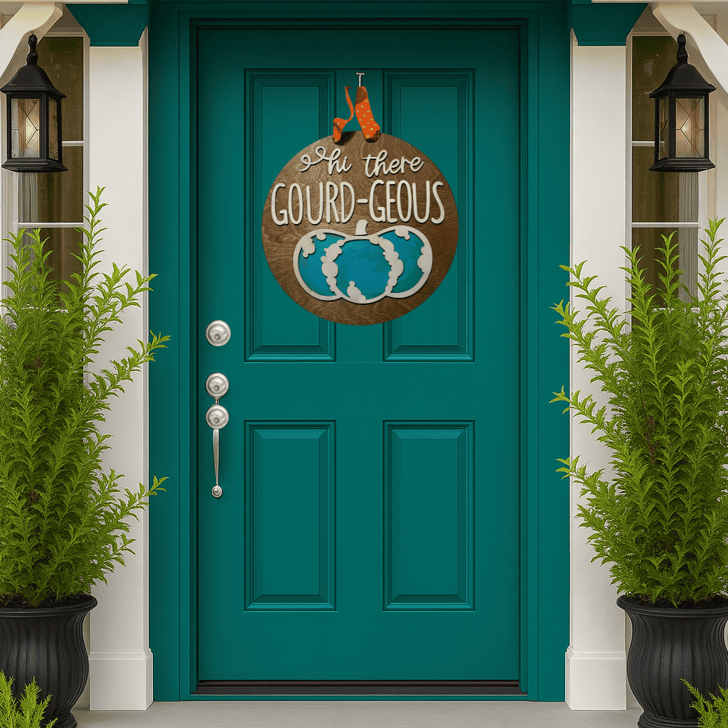 Hi Gourdgeous Pumpkin Door Hanger