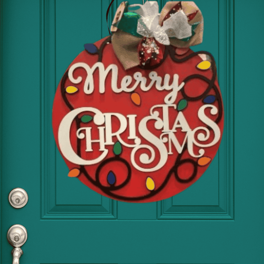 Christmas Lights Door Hanger
