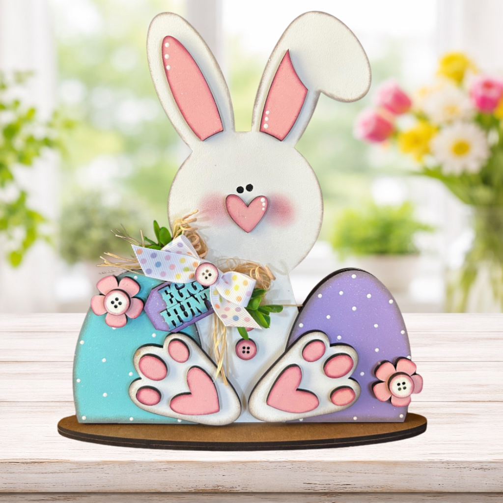 DIY Easter Bunny and Eggs Shelf Sitter Kit for Adults