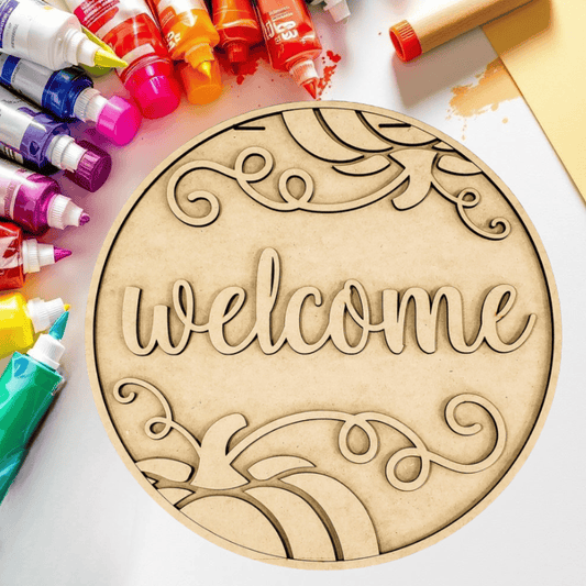 DIY Welcome Pumpkin Door Hanger Kit